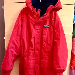 Lands End Kids Bright Red Raincoat